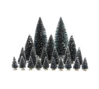 Arbres miniatures pour village de Noël - 21 Pièces - H22 x Ø8 cm - LuVille