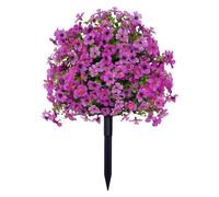 Arbres Topiaires Artificiels à Boules de Violettes avec Pointes au Sol, Arbre Topiaire Buis Artificiel Faux Buissons Faux Arbustes de Verdure, Fausses Plantes pour Jardin, Cour, Porche, Patio