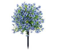Arbres Topiaires Artificiels à Boules de Violettes avec Pointes au Sol, Arbre Topiaire Buis Artificiel Faux Buissons Faux Arbustes de Verdure, Fausses Plantes pour Jardin, Cour, Porche, Patio
