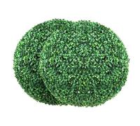 Arbres Topiaires Artificiels en Buis-Duoku-Fausses Plantes en Forme de Boule-20 po de haut-2 Pièces-Pour Jardin Balcon Jardin