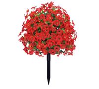 Arbres topiaires artificiels violettes - Support de jardin floral artificiel, station de décoration d'intérieur, arbustes artificiels pour l'extérieur | Ornement de vive pour porche, terrasse