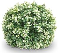 Arbuste Artificiel Hwc-L77, Boule De Buis Plante Décorative Boule De Buis Plante Artificielle Buxus, Outdoor Ø 35cm Blanc