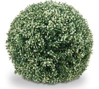 Arbuste Artificiel Hwc-L77, Boule De Buis Plante Décorative Boule De Buis Plante Artificielle Buxus, Outdoor Ø 55cm Blanc