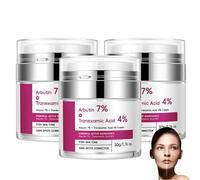 Arbutin 7 Tranexamic Acid 4 Cream, Alpha Arbutin Creme Tache De Rousseur, Alpha Arbutin Creme Eclaircissante Peau Noir Puissant, Even Out Tone, Anti-Pigmentation, Soin Visage Coréen (3PC, 50g)