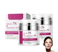 Arbutin 7 Tranexamic Acid 4 Cream, Alpha Arbutin Creme Tache De Rousseur, Alpha Arbutin Creme Eclaircissante Peau Noir Puissant, Even Out Tone, Anti-Pigmentation, Soin Visage Coréen (2PC, 50g)