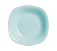 ARC 5919302 Assiette Carine en verre, Opale Fond, Couleur Turquoise, Carré, 21 cm, Glass