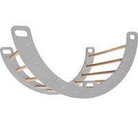 Arc à grimper Bois Balançoire Gris | Triangle d'escalade pour enfants | Jouets Montessori | Rockerboard Meubles de jeu