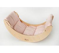 Arc à grimper bois balançoire + matelas | Triangle d'escalade pour enfants | Jouets Montessori | Rockerboard aire de jeux