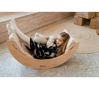 Arc à grimper bois balançoire + matelas | Triangle d'escalade pour enfants | Jouets Montessori | Rockerboard aire de jeux