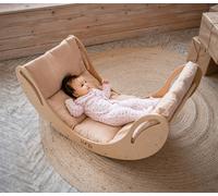 Arc à grimper bois balançoire "Smile" bois + matelas beige | Jouets Montessori | Aire de jeux Rockerboard