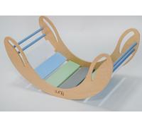 Arc à grimper bois balançoire "Smile" Multicolore | Jouets Montessori | Aire de jeux Rockerboard