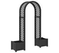 Arc à Roses avec Jardinière PP à Arche de Moderne Soutien plante Floral vidaXL v