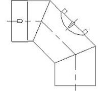 Arc à segments Bertrams Ewr-d 21SB90-250 90°, Ø 250 mm, fixe