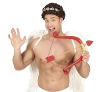 Fiestas Guirca Arc de Cupidon 58 cm en plastique rouge avec flèche
