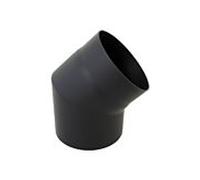 Arc Bertrams 05SB45-200 45°, en 2 parties, Ø 200 x 2 mm, fixe, sans porte, noir
