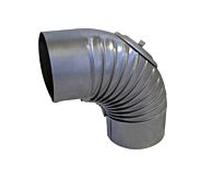 Arc Bertrams Fal 13BG90-120KV 90°, Ø 120 x 0,6 mm, nervuré, avec verrouillage de commande