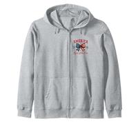 Arc Coquette 4 Juillet Terre Patriotique des Libres 1776 Sweat à Capuche