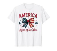 Arc Coquette 4 Juillet Terre Patriotique des Libres 1776 T-Shirt