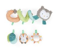 INGENUITY Nally & Friends barre de jouets en spirale, jouets amovibles, anneau de dentition en silicone sans BPA, dès la naissance blanc TU