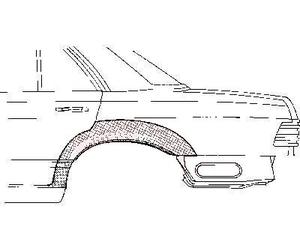Arc d'aile arrière gauche pour Mercedes W124)
