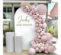Arc de ballons rose crépuscule 5/10/12/18 pouces, guirlande de ballons roses Boho brume poussiéreux pour anniversaire, réception-cadeau pour bébé, décor de fête de mariage Bean Pink