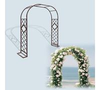 Arc De Jardin Arc De Roses Arc Métallique Idéal pour Jardins, Mariages Et Cérémonies Acier Galvanisé, Résistant Aux Intempéries Support pour Plantes Grimpantes Installation Facile(Brown,W300xH230CM)