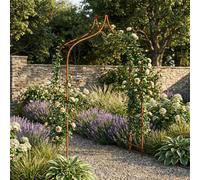 Arc de jardin en métal 240 x 150 cm Arc de pergola en acier stable pour plant...