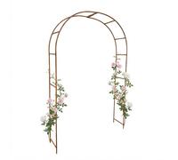 Arc de jardin en métal 240 x 150 cm rostotique noir avec patine rouille natur...
