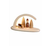 Arc de lumière, longueur 24 cm, naturel, éclairé par électrique, Erzgebirge o...