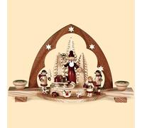 Arc de lumière Père Noël donne des cadeaux, longueur 30 cm, naturel, Erzgebir...
