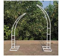 Arc de Mariage avec Socles, Arche de Jardin Décorative, Tuteur Plantes Grimpantes, pour Toile de Fond, Fête, Facile À Assembler (Color : White, Size : 210+240cm/82.6+94.5in)