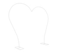 Arc de mariage en forme de cœur, acier carbone longue durée, montage facile, BLANC, taille 2,35 m