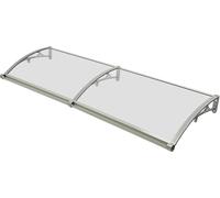 Arc de protection contre la pluie Porte d'entrée Arc de protection contre la pluie max 200kg 200*60cm Argent Arc de protection contre la pluie