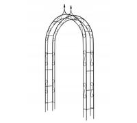 Arc de roses KADAX pour plantes grimpantes pergola noire 145 x 281 cm