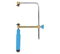 Arc de scie pour bijoutier, cadre de scie réglable de 100 mm, alliage de zinc robuste, acier à haute teneur en carbone, construction ABS, décoration, traitement artisanal, amateur