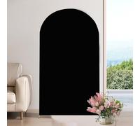 Arc de toile de fond - Couverture de fond double face - Pour arche de mariage - Décoration de fête - Couverture de fond pour anniversaires, Noël, Nouvel An (100 x 200 cm, noir)