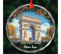 Arc De Triomphe Décoration De Noël À Suspendre Verre Sapin Décoration D'Ornement De Noël avec Ficelle Christmas Hanging