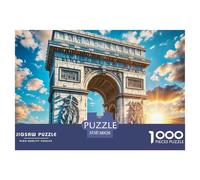 Arc de Triomphe, France 1000 Pièces Puzzle bâtiment, Défi Jouets, Cadeau d'anniversaire,Qualité Premium 38x26cm/1000pcs