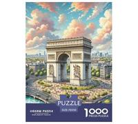 Arc de Triomphe, France 1000 Pièces Puzzles bâtiment pour Adultes Enfants, Parfait pour Les Amateurs De Puzzles, Cadeau, Stimulant, Jeux Éducatif, Qualité Premium 70x50cm/1000pcs