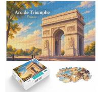 Arc De Triomphe, Paris Puzzle Adulte 1000pcs (70x50cm) pour Passionnés | Pour Noël et les soirées d'hiver : ce puzzle adulte 1000 pièces offre une activité calme entre deux moments festifs.