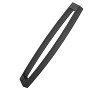 Arc Door Handleset Stainless Steel,Glass Door Handles Double-Sided, Kitchen Bath Cabinet Office Anti-Rust Finger Pull Handle, Hole Distance 44cm(Black)