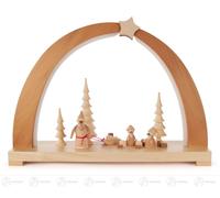 Arc En Bois Avec Ruprecht Et Wichtel, Éclairé Électriquement (LED) LxHxP = 40x29