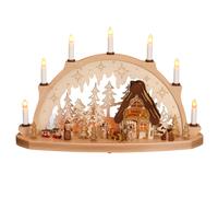 Arc En Ciel 7 Branches Avec Atelier D'Anges Éclairé HxLxB 33x53x14cm NEUF