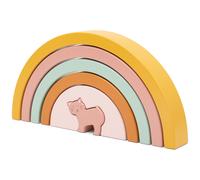 Arc-en-ciel à empiler en bois Mrs. Cat