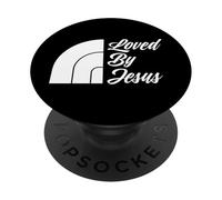 Arc-en-Ciel, aimé par Jésus, Jésus ne Manque jamais, chrétien PopSockets PopGrip Adhésif