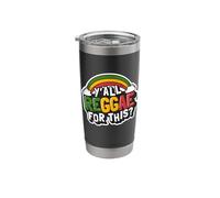 Arc-en-ciel amusant et mignon Reggae Musique, Y'all Reggae for cis? Gobelet isotherme en acier inoxydable double paroi