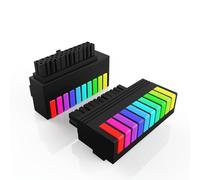 Arc-en-ciel ARGB ATX 24 Pin 90 Degrés Adaptateur d'alimentation RGB pour PC Carte mère Femelle à Mâle, Alimentation PC