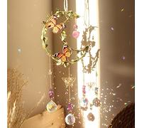 Arc-en-Ciel Attrape-Soleil en Cristal Coloré, Suncatcher Pendentif, Soleil Cristal Décoration, Ornement Capteur, Suspendu pour Fenêtre Jardin