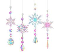 Arc-en-Ciel Attrape-Soleils en Cristal Coloré, Pendentif Prisme Suncatcher, Soleil Cristal Décoration, Ornement Capteur pour Fenêtre Jardin