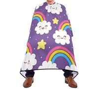 Arc-En-Ciel Avec Des Nuages Cape De Coupe Imperméable Blouse Coiffeur Antistatique Cape De Cheveux Pour Instituts De Beauté Barber Salon